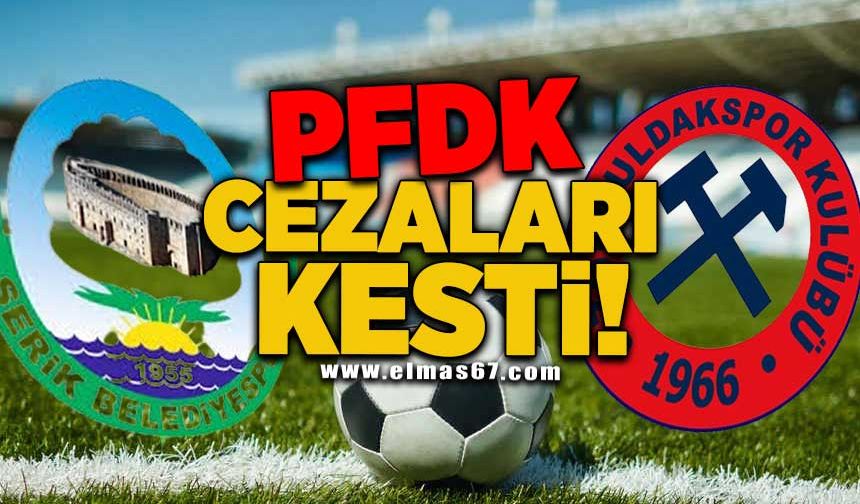 Serik Belediye-Zonguldak Kömürspor maçının cezaları açıklandı