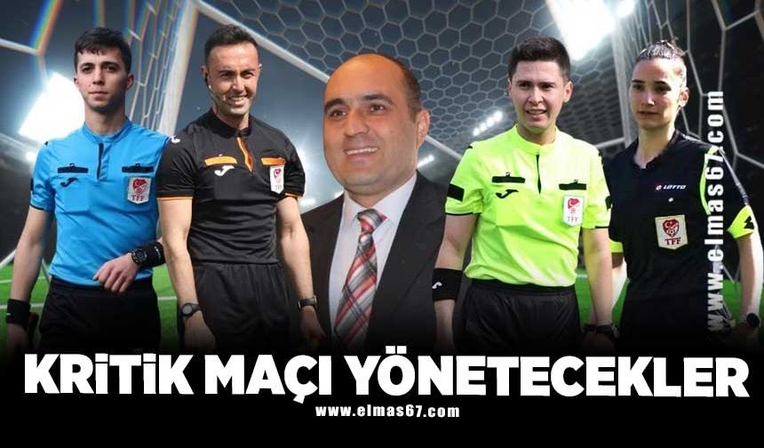Zonguldak’ta haftanın en kritik maçını yönetecekler