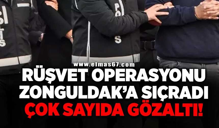 Rüşvet operasyonu Zonguldak'a sıçradı... Çok sayıda gözaltı