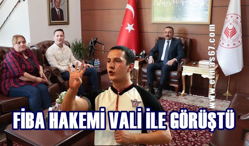 FİBA Hakemi Duhan Köyiçi, Osman Hacıbektaşoğlu ile görüştü