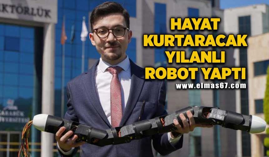 Hayat kurtaracak yılanlı robot yaptı