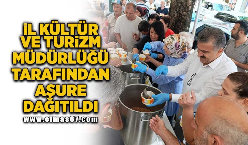 Zonguldak'ta ilk kez, İl Kültür ve Turizm Müdürlüğü tarafından aşure dağıtıldı