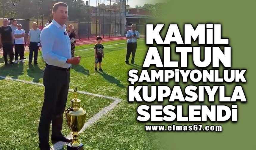 Başkan Altun şampiyonluk kupasıyla minik futbolculara seslendi!