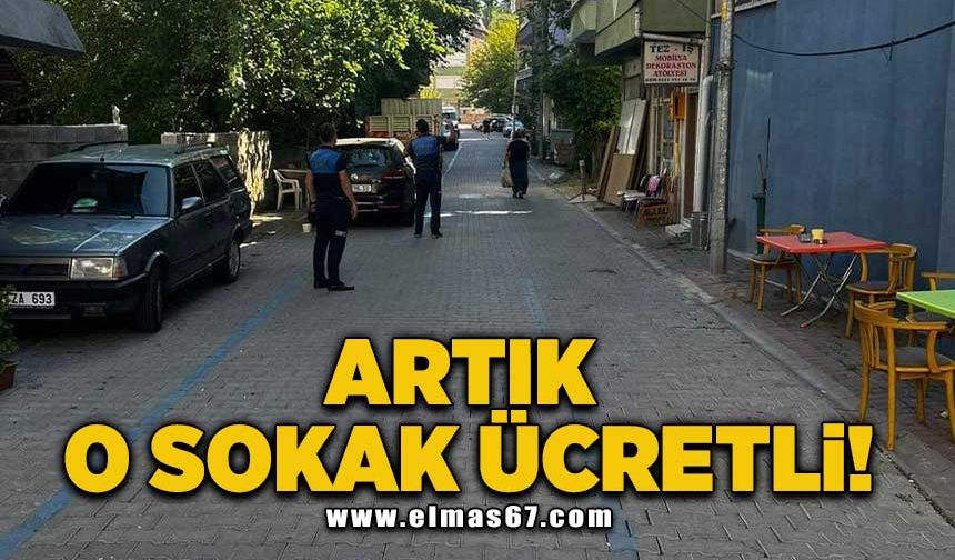 Artık o sokak ücretli!