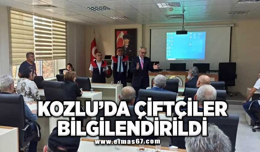 Kozlu'da çiftçiler bilgilendirildi