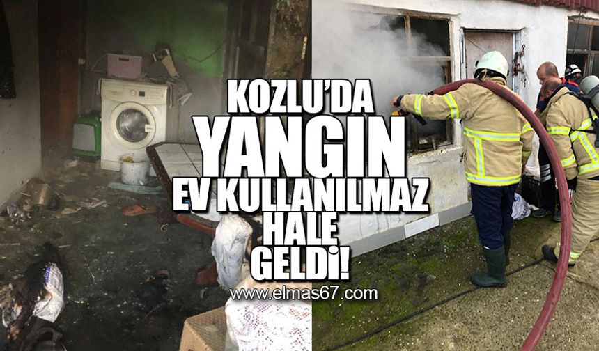 Kozlu'da yangın! Ev kullanılmaz hale geldi!