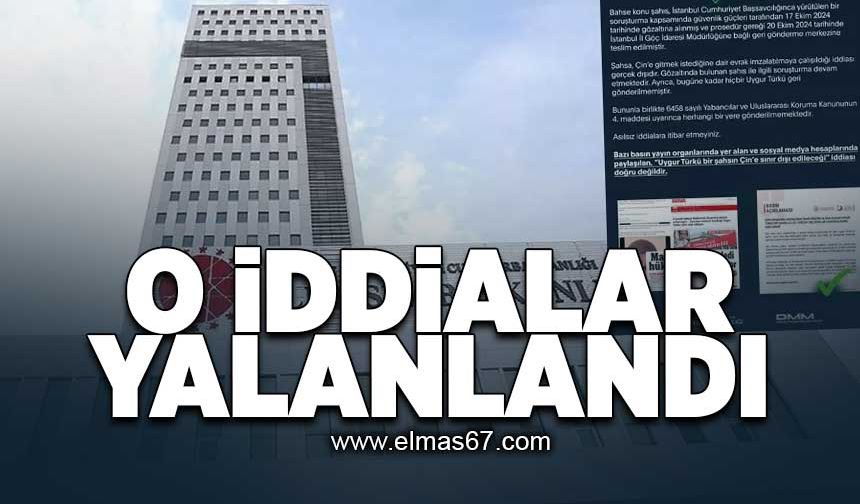 O İddialar yalanlandı!