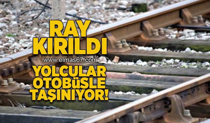 Ray kırıldı, yolcular otobüsle taşınıyor!