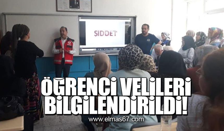 Öğrenci velileri bilgilendirildi!