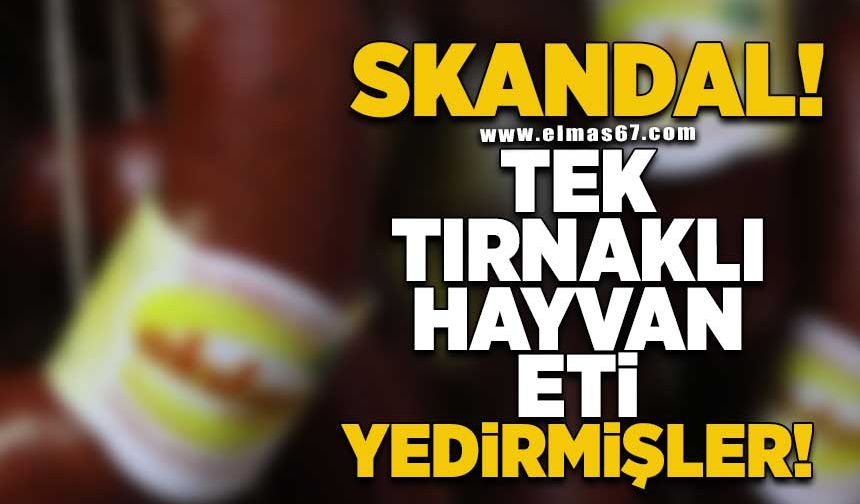 Skandal olay! Tek tırnaklı hayvan eti yedirmişler!