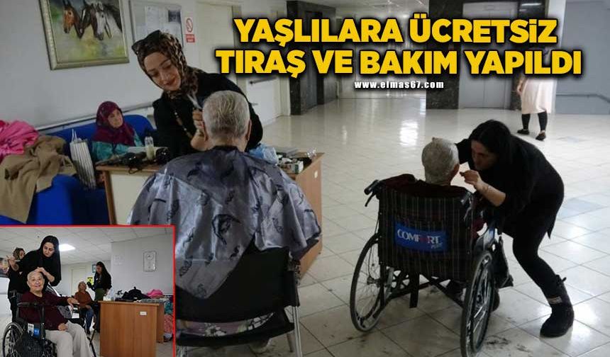 Kuaför ve berberlerden yaşlılara ücretsiz tıraş ve bakım