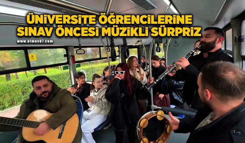 Üniversite öğrencilerine sınav öncesi müzikli sürpriz