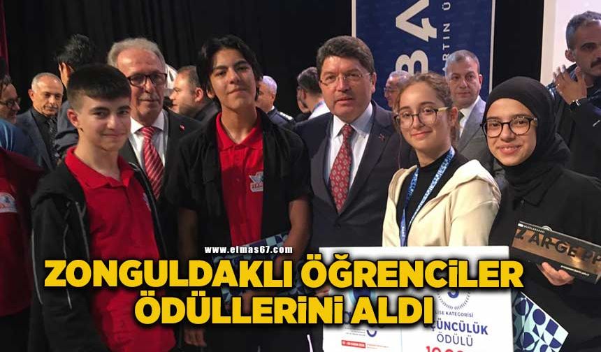 Zonguldaklı öğrencililer ödüllerini aldı