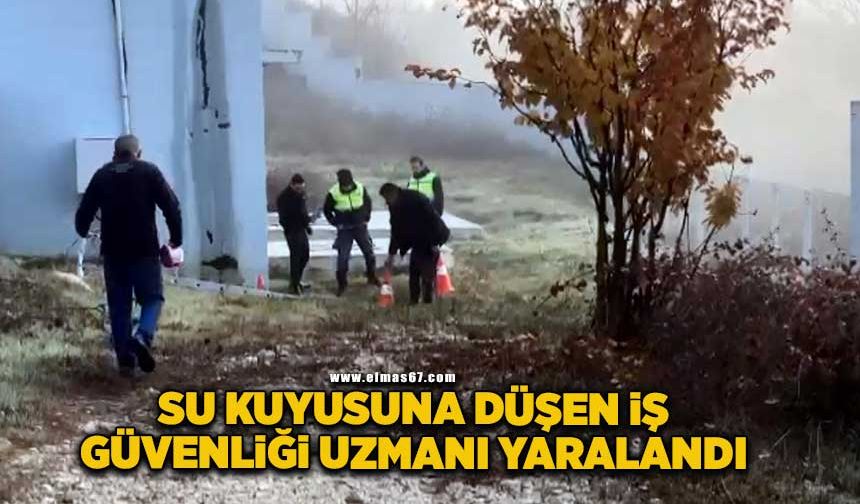 Atık su kuyusuna düşen iş güvenliği uzmanı yaralandı