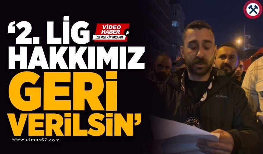 Zonguldakspor Taraftarlarından 2. Lig Hakkının İadesi Talebi