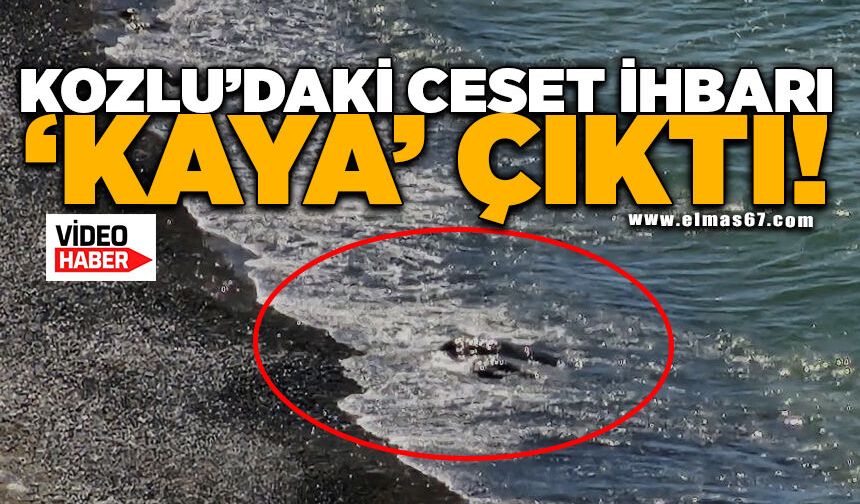 Denizdeki ceset ihbarı 'kaya' çıktı
