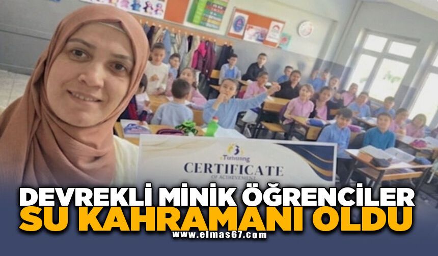 Devrekli minik öğrenciler su kahramanı oldu