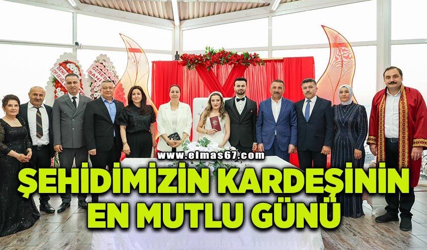 Şehidimizin kardeşi Kerim Sezer, Merve Cinel’le evlendi