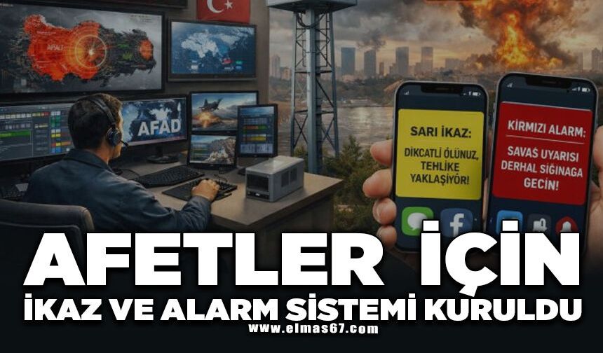Afetler için ikaz ve alarm sistemi kuruldu