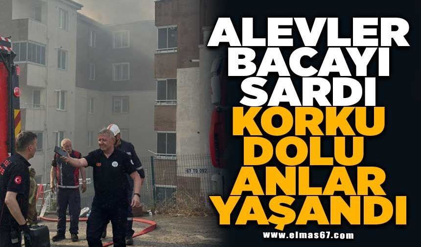 Alevler çatıyı sardı, korku dolu anlar yaşandı