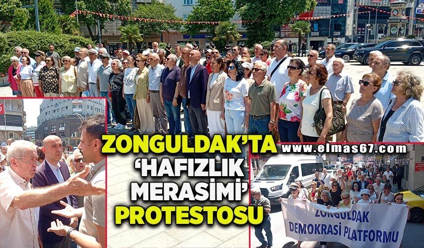 Zonguldak'ta 'Hafızlık Merasimi' protestosu: Polis engeline rağmen Atatürk Anıtı'na yürüdüler
