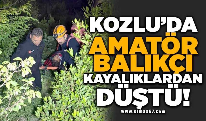 Kayalıklardan düşen amatör balıkçıyı AFAD ve itfaiye ekipleri kurtardı