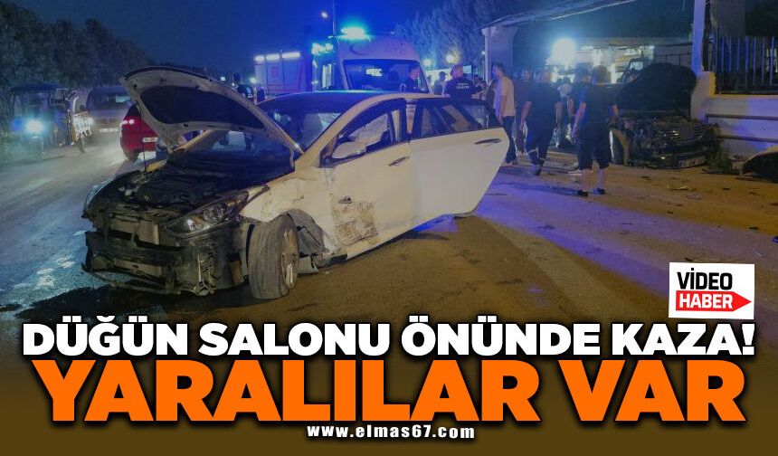 Düğün salonu önünde kaza: 4 yaralı