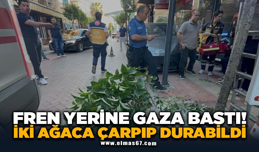Fren yerine gaza bastı