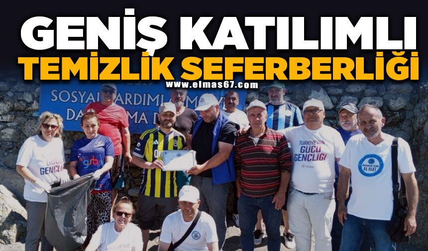 Çatalağzı Ömerağzı Sahili'nde geniş katılımlı temizlik seferberliği