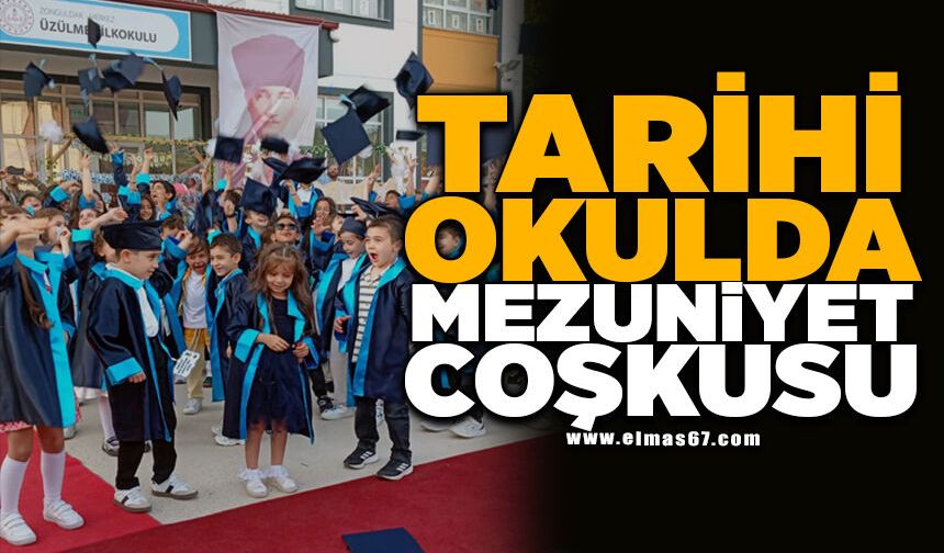 TARİHİ OKULDA MEZUNİYET COŞKUSU