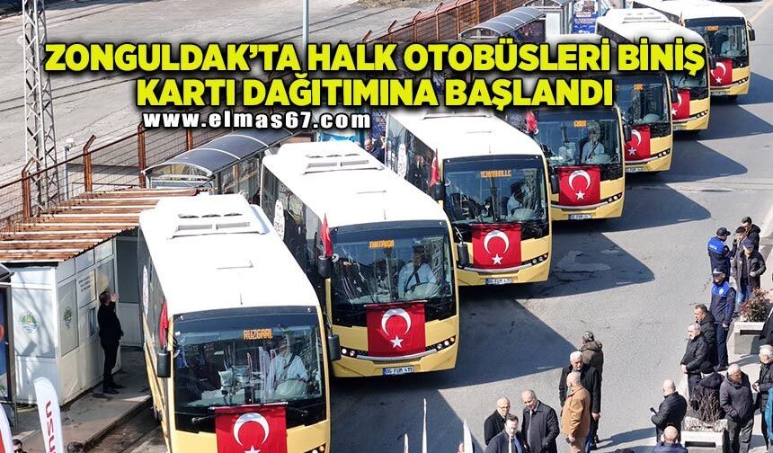 Zonguldak’ta halk otobüsleri biniş kartı dağıtımına başlandı