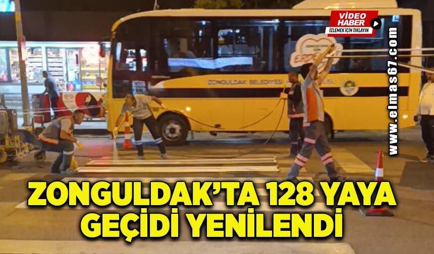 Zonguldak'ta 128 yaya geçidi yenilendi