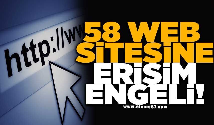 58 web sitesine erişim engeli