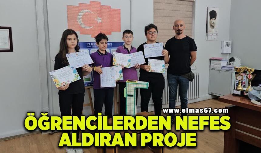 Ortaokul öğrencilerinden nefes aldıran proje; hava kirliliğine çözüm sokak lambası