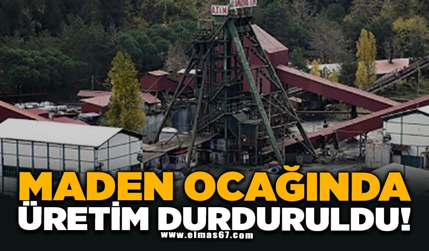 Maden ocağında yangın nedeniyle üretim durdu