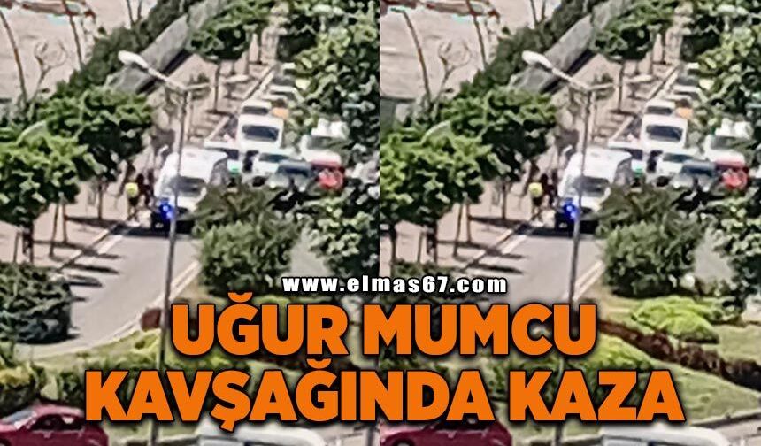 Uğur Mumcu kavşağında kaza!