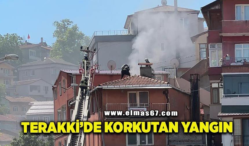 Terakki'de korkutan yangın