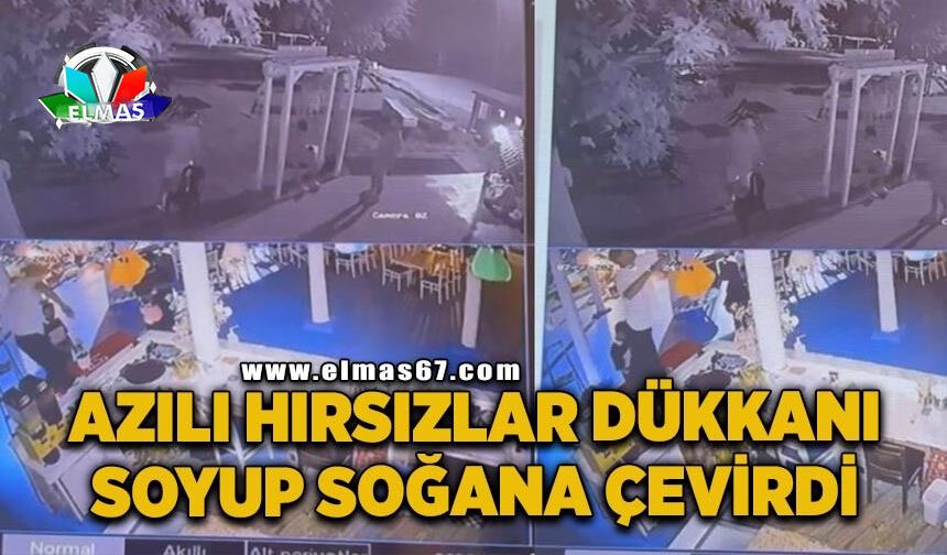 7 azılı hırsız girdikleri iş yerini soyup soğana çevirdi