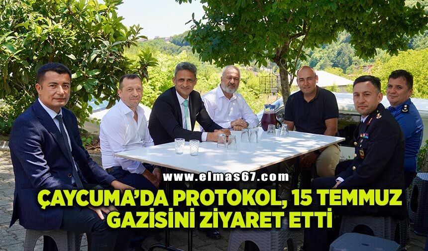 Çaycuma’da protokolden 15 Temmuz Gazisi Vedat Özer’e ziyaret