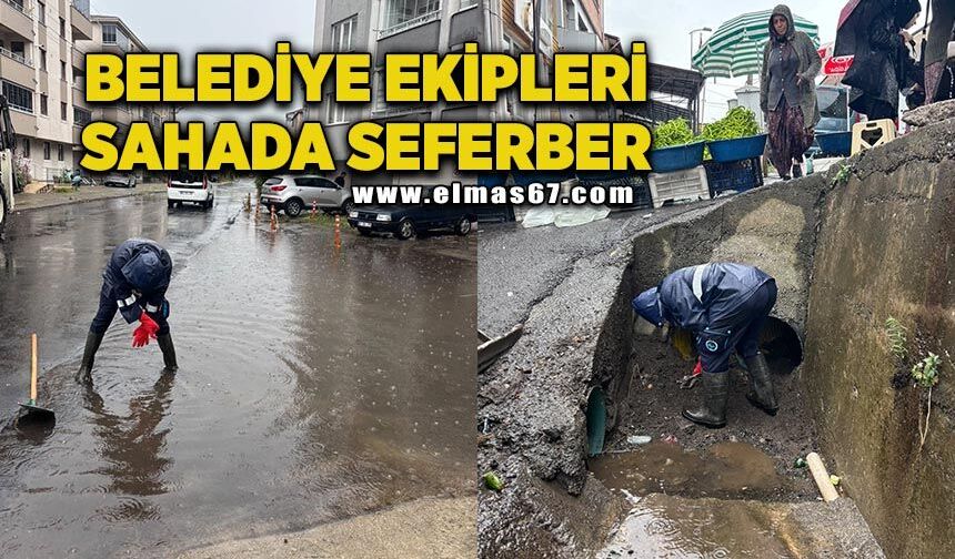 Belediye ekipleri sahada seferber