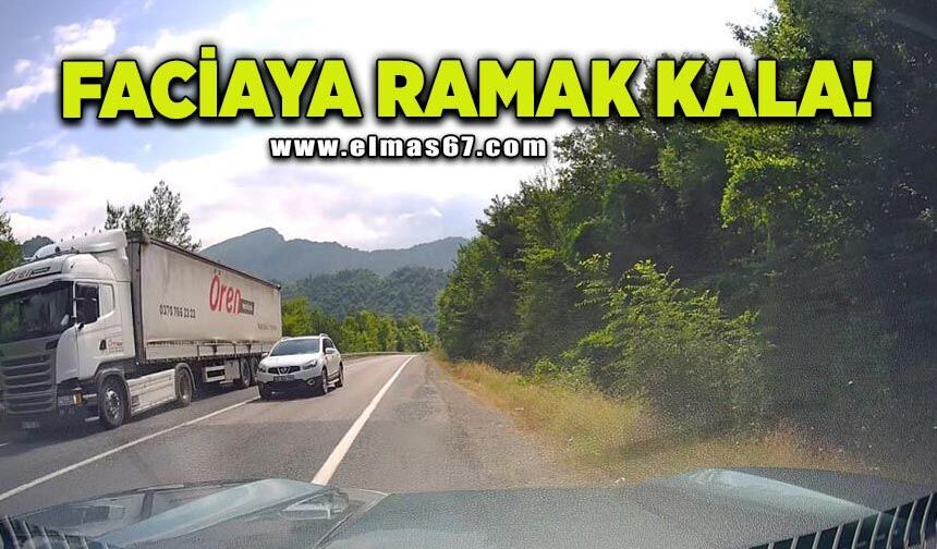 Hatalı sollama faciaya ramak kala bitti