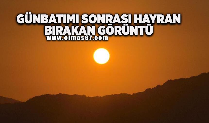 Günbatımı sonrası hayran bırakan görüntü