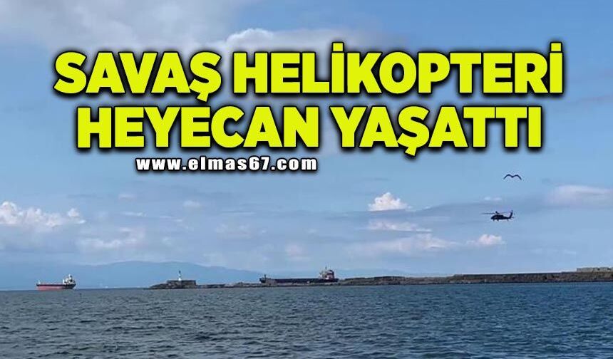 Savaş helikopterlerinin eğitim uçuşu Ereğli'de heyecan yaşattı