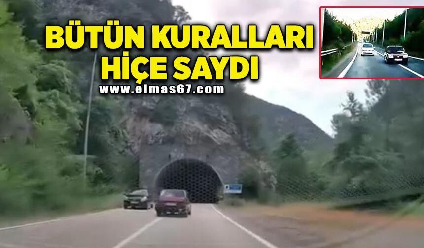 Bütün trafik kurallarını hiçe sayan sürücü görüntülendi
