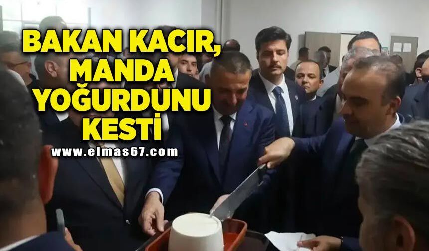 Bakan Kacır, tescilli Çaycuma yoğurdunu kesti