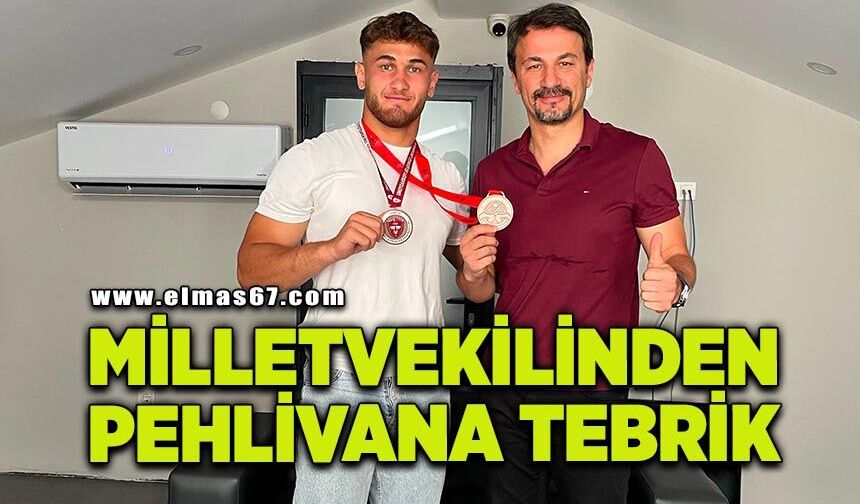 Milletvekili Ertuğrul’dan başarılı pehlivana kutlama