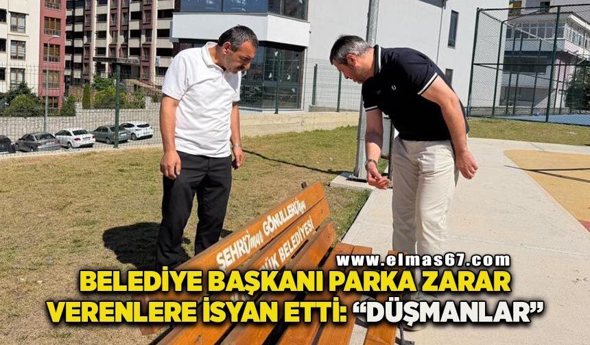 Belediye Başkanı parka zarar verenlere tepkili: "Bunlar Karabük düşmanı"