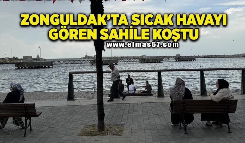 Zonguldak’ta sıcak havayı gören sahile koştu