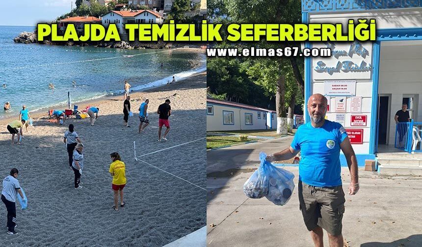 Kapuz Plajı'nda hummalı temizlik