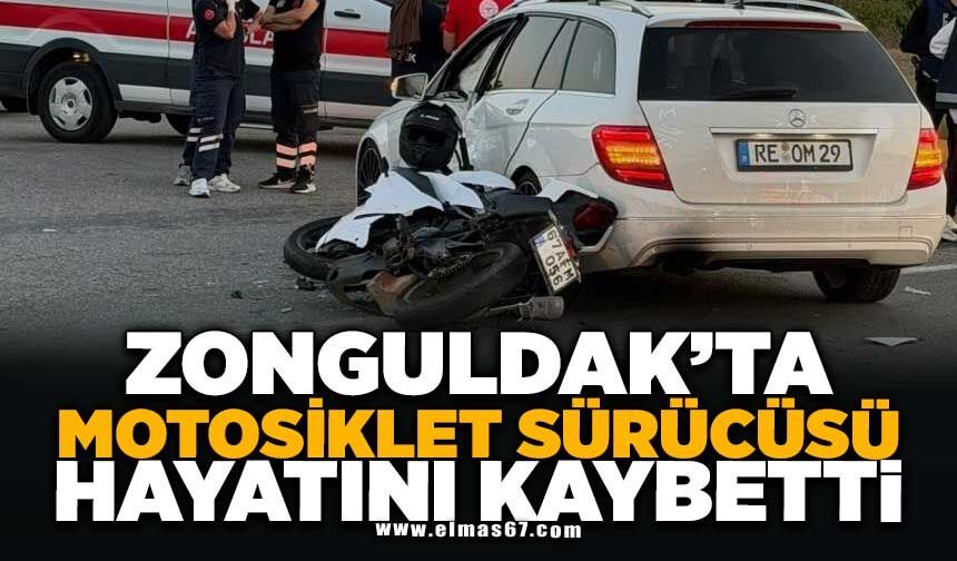 Zonguldak'ta kazada motosiklet sürücüsü hayatını kaybetti